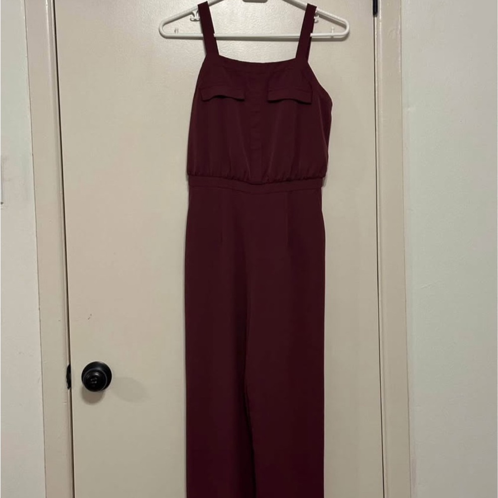 Elegant Burgundy Jumpsuit